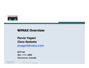 WiMAX Overview