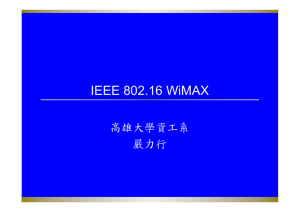 IEEE 802.16 WiMAX