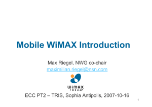 Mobile WiMAX Introduction