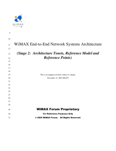 WiMAX End-to-End Network Systems Architecture