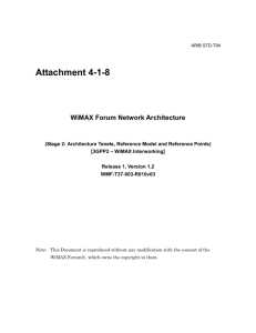 Attachment 4-1-8 WiMAX Forum Network Architecture