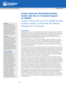 Juniper Networks Steel-Belted Radius Carrier AAA Server