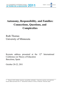 Autonomy, Responsibility, and Families: Connections, Questions