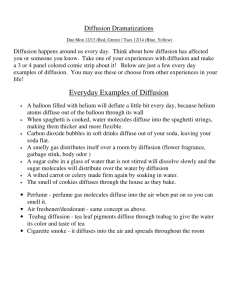Examples of diffusion