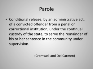 Parole - California Corrections System