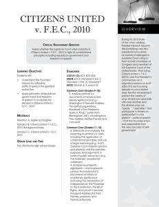 Citizens United v. FeC, 2010