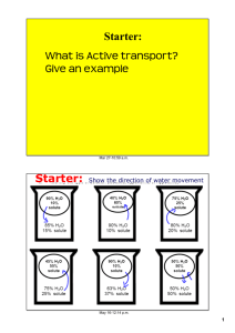 Starter: What is Active transport? Give an example