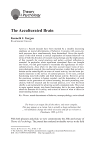 The Acculturated Brain