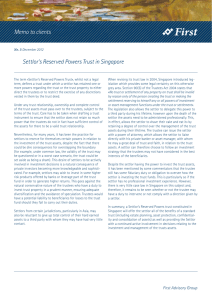 Settlor's Reserved Powers Trust in Singapore