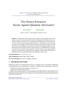 Two-Source Extractors Secure Against Quantum Adversaries