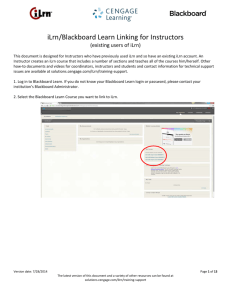 iLrn/Blackboard Learn Linking for Instructors