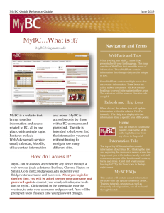 MyBC…What is it? - Bridgewater College