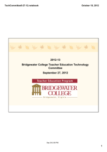 Minutes 9-27-12 - Bridgewater College WordPress