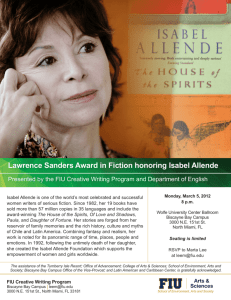 Lawrence Sanders Award in Fiction honoring Isabel Allende