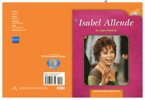 Lesson 18:Isabel Allende