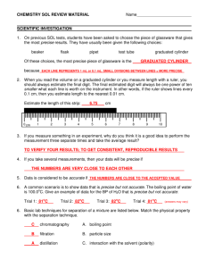 Chemistry Review Packet answers - Newsham Chemistry