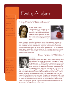 Poetry Analysis Of Emily Bronte & Maya Angelou