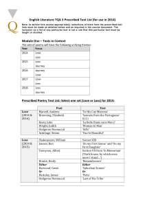 2014 prescribed text list