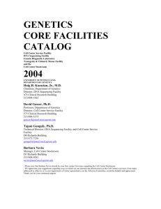 genetics core facilities catalog 2004