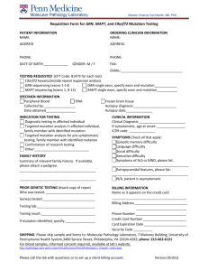 UPenn FTD-ALS Genetic Testing Requisition Form