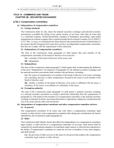 SECURITIES EXCHANGES § 78j–3. Compensation committees