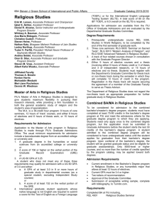 Graduate Courses Descriptions Catalog