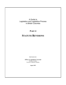 statute revisions - Crown Publications