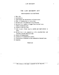 THE LAW REVISION ACT