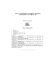 LOCAL GOVERNMENT (GENERAL REVISION) AMENDMENT ACT