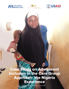 Case Study on Adolescent Inclusion in the Care Group Approach