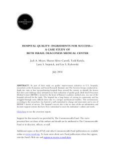 Hospital Quality: Ingredients for Success: A Case Study of Beth