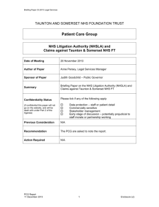 Patient Care Group - Musgrove Park Hospital