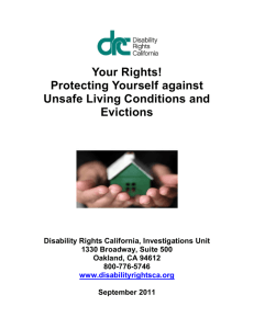 Protecting Yourself against Unsafe Living Conditions and Evictions