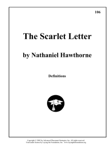 The Scarlet Letter - Livaudais English Classroom