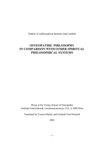 osteopathic philosophy in comparison with other spiritual