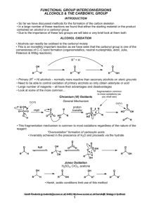 functional group interconversions alcohols & the carbonyl group