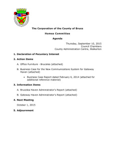 The Corporation of the County of Bruce Homes Committee Agenda