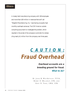 Fraud Overhead