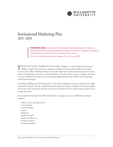 Institutional Marketing Plan