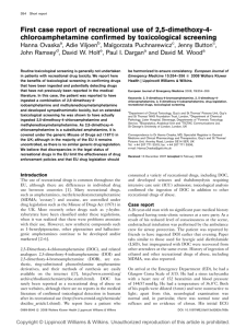 First case report of recreational use of 2,5-dimethoxy