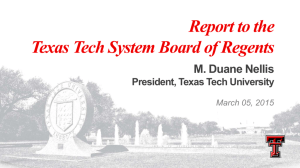 TTU Presentation - Texas Tech University System