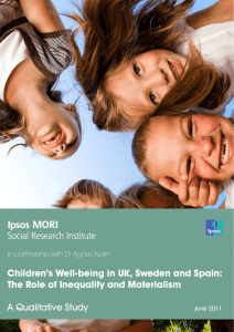 Children's Well-being in UK, Sweden and Spain