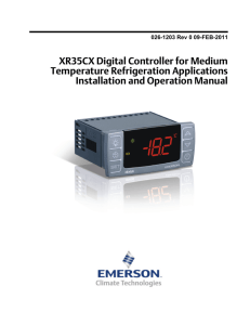 XR35 Manual - Emerson Climate Technologies