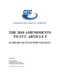 the 2010 amendments to ucc article 9