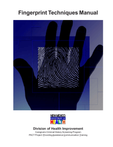 Fingerprint Manual – Study Guide