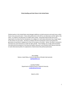 1 Policy Bundling and Vote Choice in the United States Political