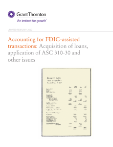 Accounting for FDIC-assisted transactions