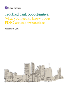 Troubled Bank Opportunities