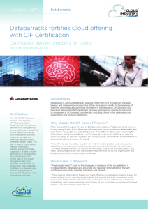 Databarracks fortifies Cloud offering with CIF Certification