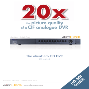 the picture quality of a CIF analogue DVR